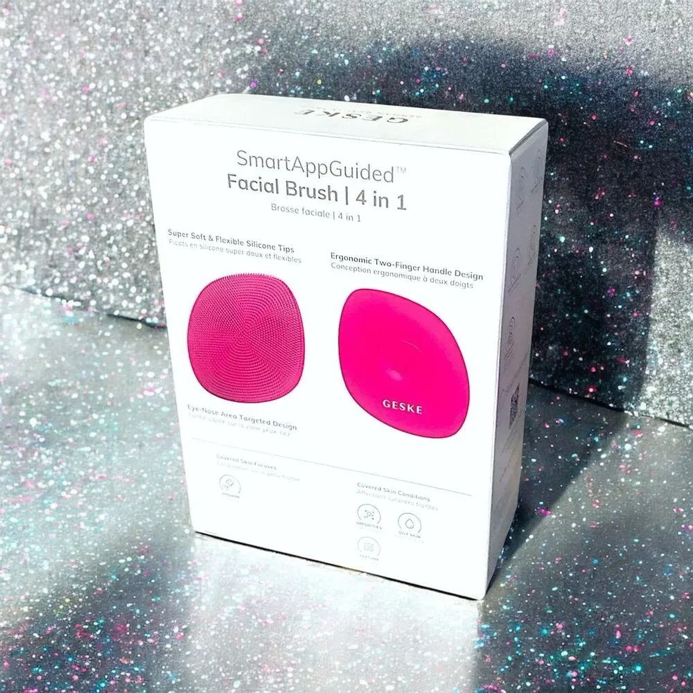GESKE Facial Brush SmartAppGuided 4 in 1 Facial Brush in Magenta New in Box